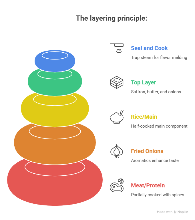 layering of ingredients in cooking visual selection (1)